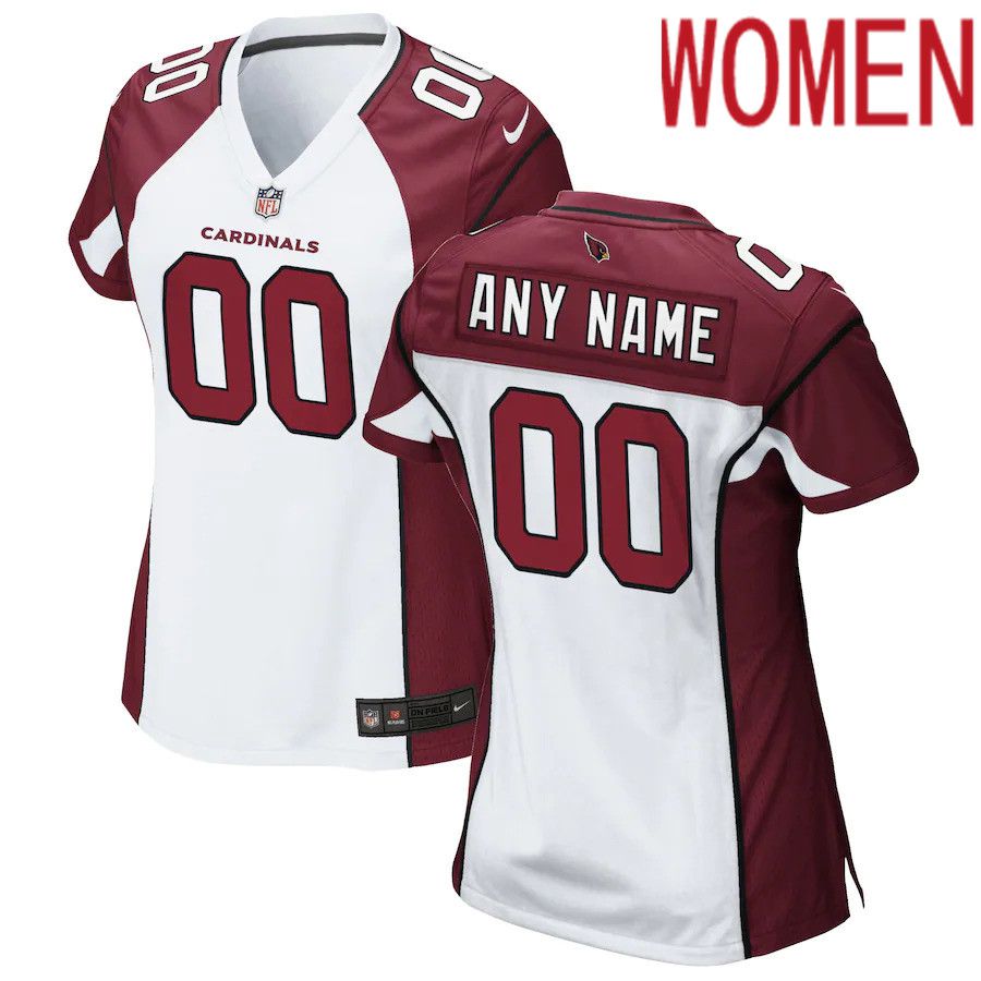 Women Arizona Cardinals Custom Nike White Game NFL Jersey